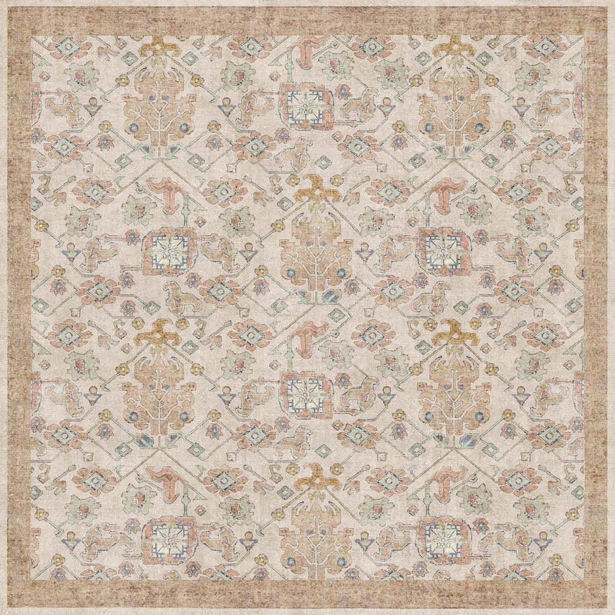 Arabesque Trellis - Waschbarer Teppich - JR1732
