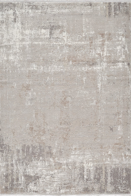 Abstrakter Canvas-Teppich in Naturbeige - NV003