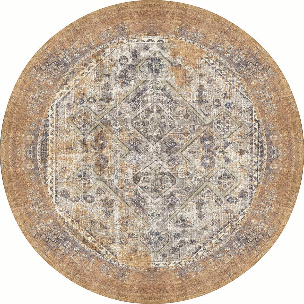 Ochre Nomad - Washable Rug - JRN1143