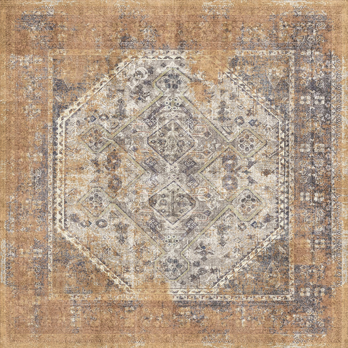Ochre Nomad - Washable Rug - JRN1143