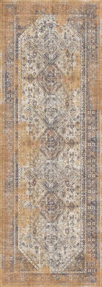 Load image 1 in gallery view. Ochre Nomad - Washable Rug - JRN1143