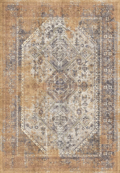 Load image 1 in gallery view. Ochre Nomad - Washable Rug - JRN1143