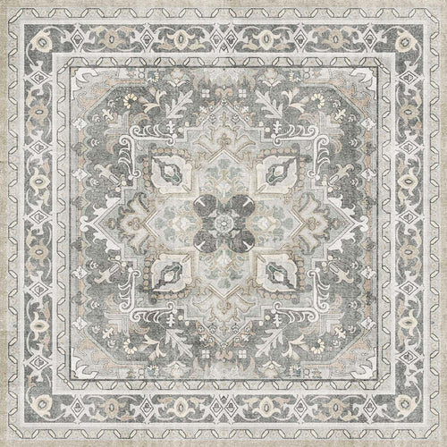 Load image 1 in gallery view. Pewter Heriz - Washable Rug - JRN1147