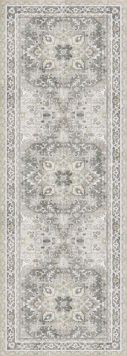 Pewter Heriz - Washable Rug - JRN1147