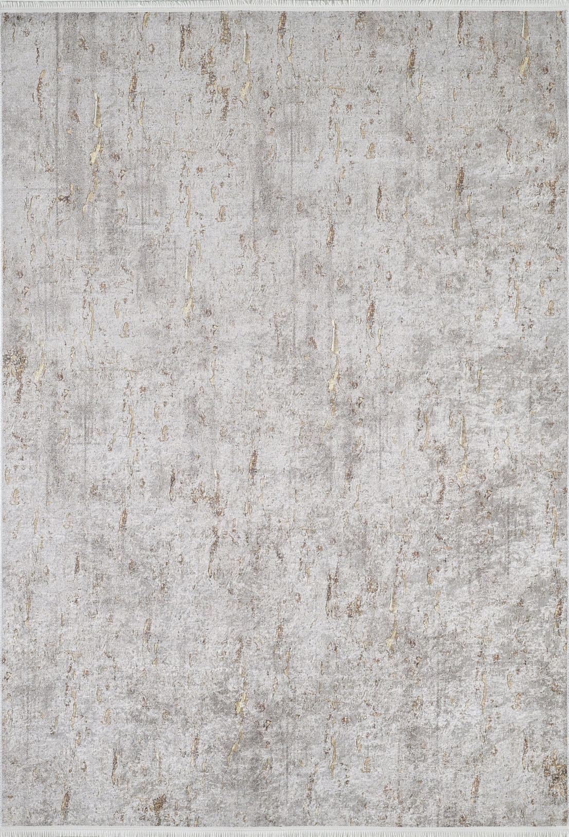 The Berry Blossom - Washable Rug - JR1818 is a rectangular flat weave with a light gray background, adorned with abstract gold and beige flecks and a subtle textured pattern.