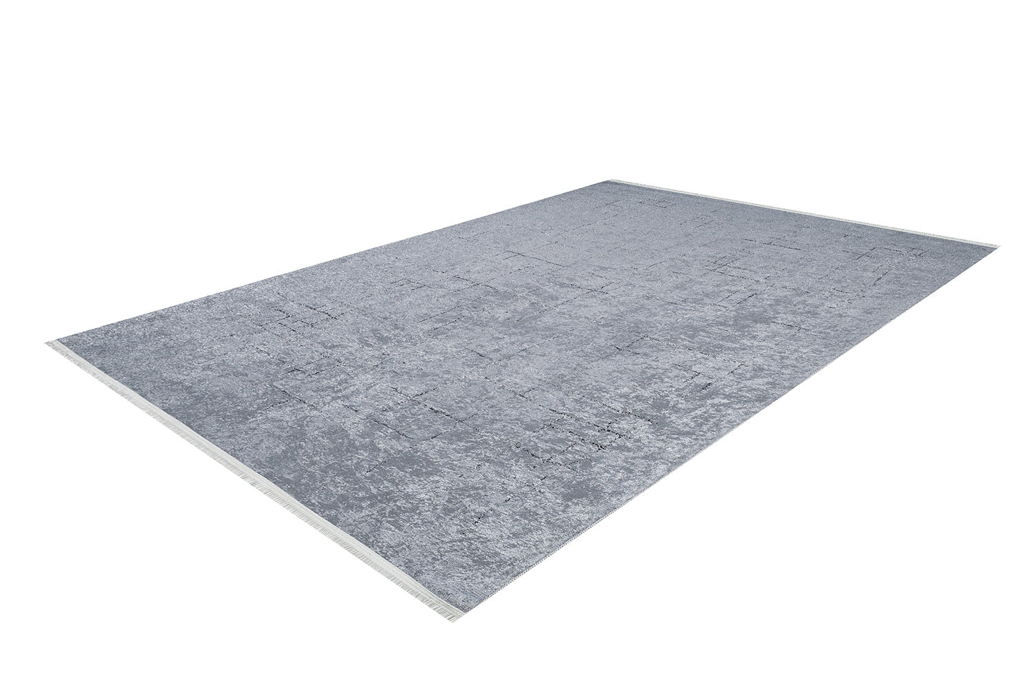The Bohemian Driftwood - Washable Rug (JR1951) is a rectangular, light gray rug with a subtle textured pattern, shown angled on a white background—ideal for high-traffic spaces.
