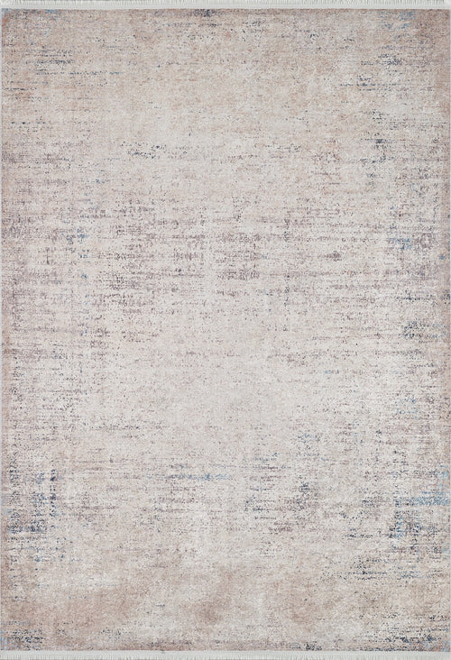 Load image 1 in gallery view. The Copper Glow - Washable Rug - JR1700 is a large, rectangular rug in soft beige and light gray with subtle blue accents and a lightly textured, modern distressed finish—ideal for high-traffic areas seeking timeless style.