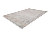 The Copper Glow - Washable Rug - JR1700 features a rectangular shape, muted distressed design in beige, cream, and light brown tones, short fringes on each end, and is ideal for high-traffic areas. Shown on a white background.