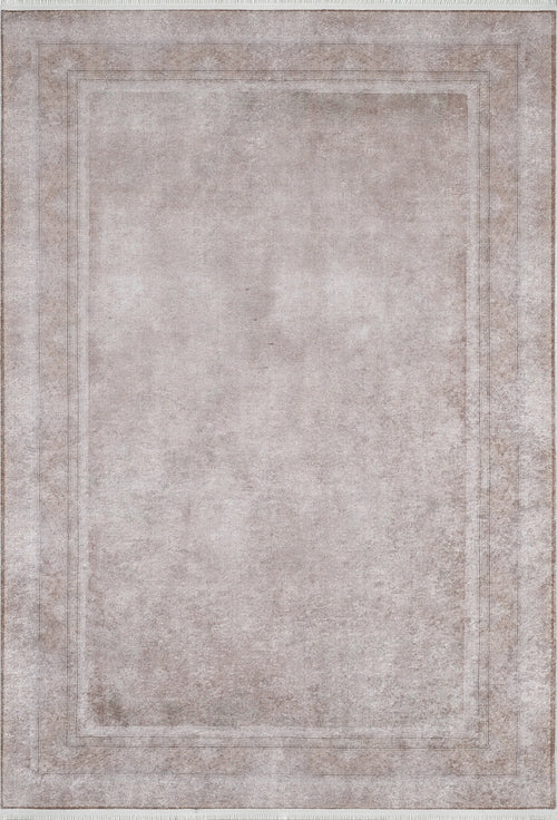 Bild 1 in Galerieansicht laden. The Luxe Borderline - Washable Rug - JR1741 is a rectangular, light beige rug featuring a double-line border and subtle textured look. Its soft hue with darker edges makes it perfect for high-traffic areas and easy to clean.