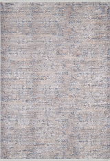 The Modern Enigma - Machine-Washable Rug JR1883 features a subtle abstract pattern in beige, gray, and blue with a textured surface—its durable design and neutral tones make it perfect for high-traffic areas.