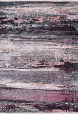 The Natural Brushed - Washable Rug - JR336 features abstract horizontal streaks and textured patterns in muted pink, purple, gray, and white, making it a modern artistic addition ideal for high-traffic areas.