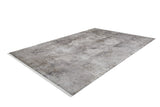 The Noble Insignia Washable Rug (JR1830) features a distressed, textured gray and beige pattern, is rectangular, perfect for high-traffic areas, and is shown on a white background.