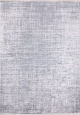 The Twilight Sky - Washable Rug - JR856 is a rectangular, abstract-patterned rug in gray and white with a distressed look, ideal for high-traffic areas and easy to clean.