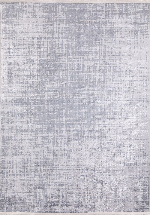 Load image 1 in gallery view. The Twilight Sky - Washable Rug - JR856 is a rectangular, abstract-patterned rug in gray and white with a distressed look, ideal for high-traffic areas and easy to clean.