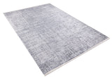 The Twilight Sky - Washable Rug - JR856 is a rectangular rug with a distressed, textured grey and white pattern, ideal for high-traffic areas. Shown on a white background.