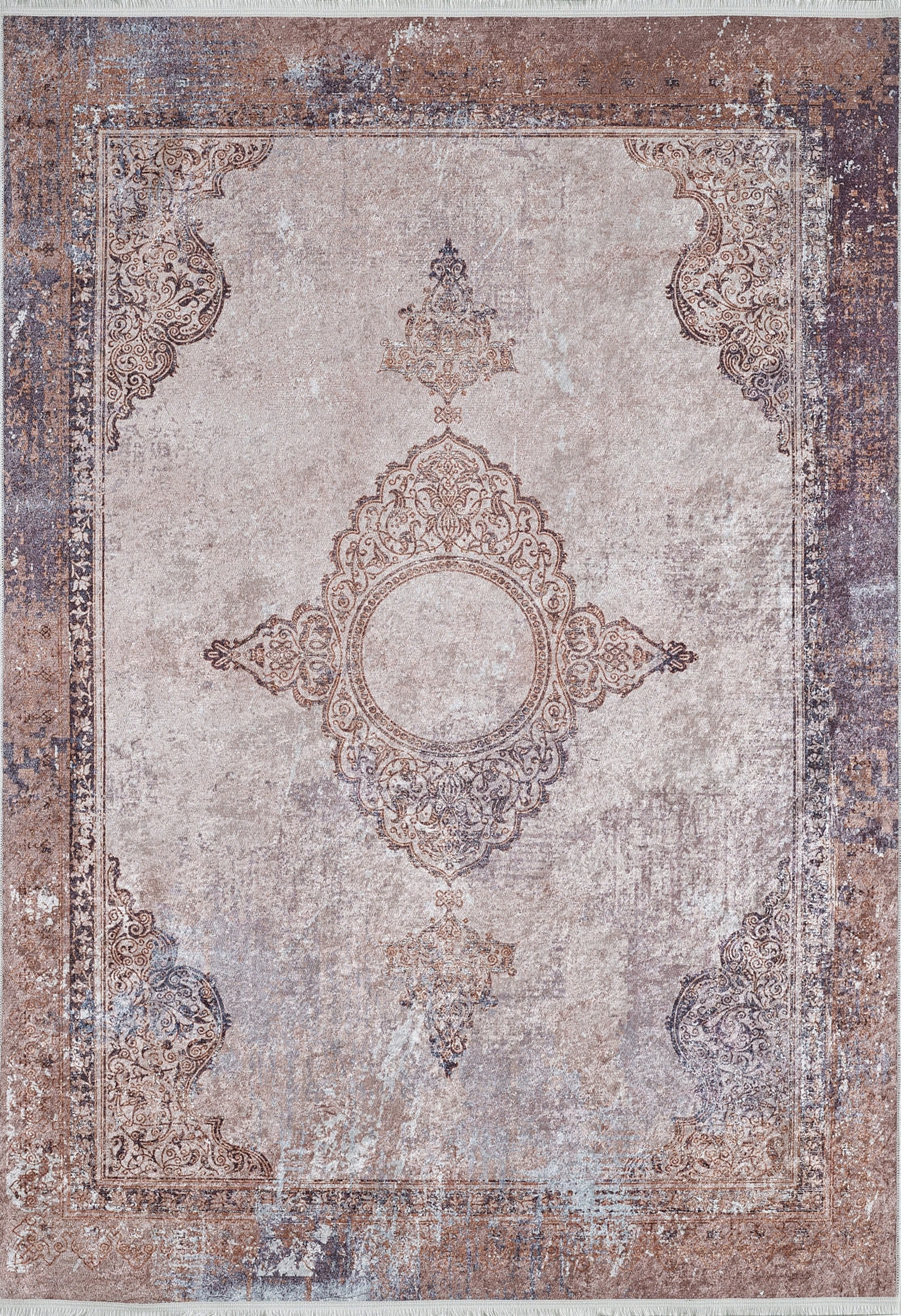 machine-washable-area-rug-Medallion-Collection-Bronze-Brown-JR1903