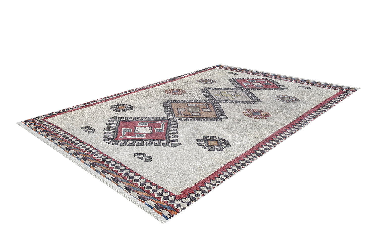 machine-washable-area-rug-Tribal-Ethnic-Collection-Gray-Anthracite-JR1565