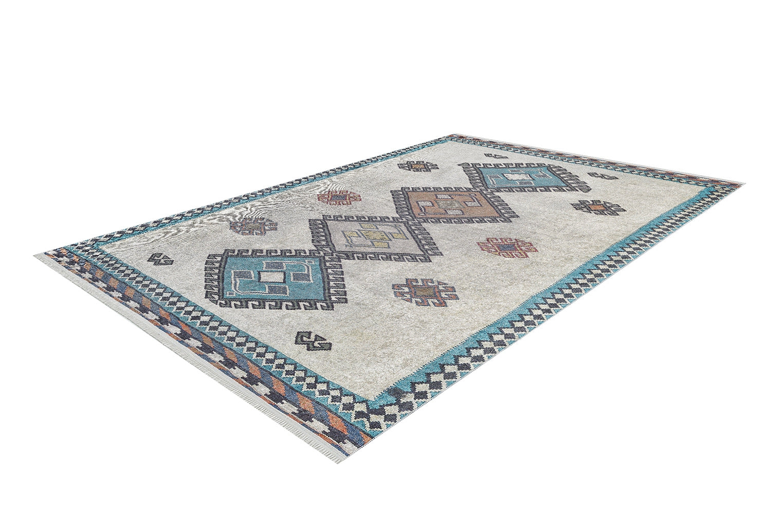 machine-washable-area-rug-Tribal-Ethnic-Collection-Blue-JR1566