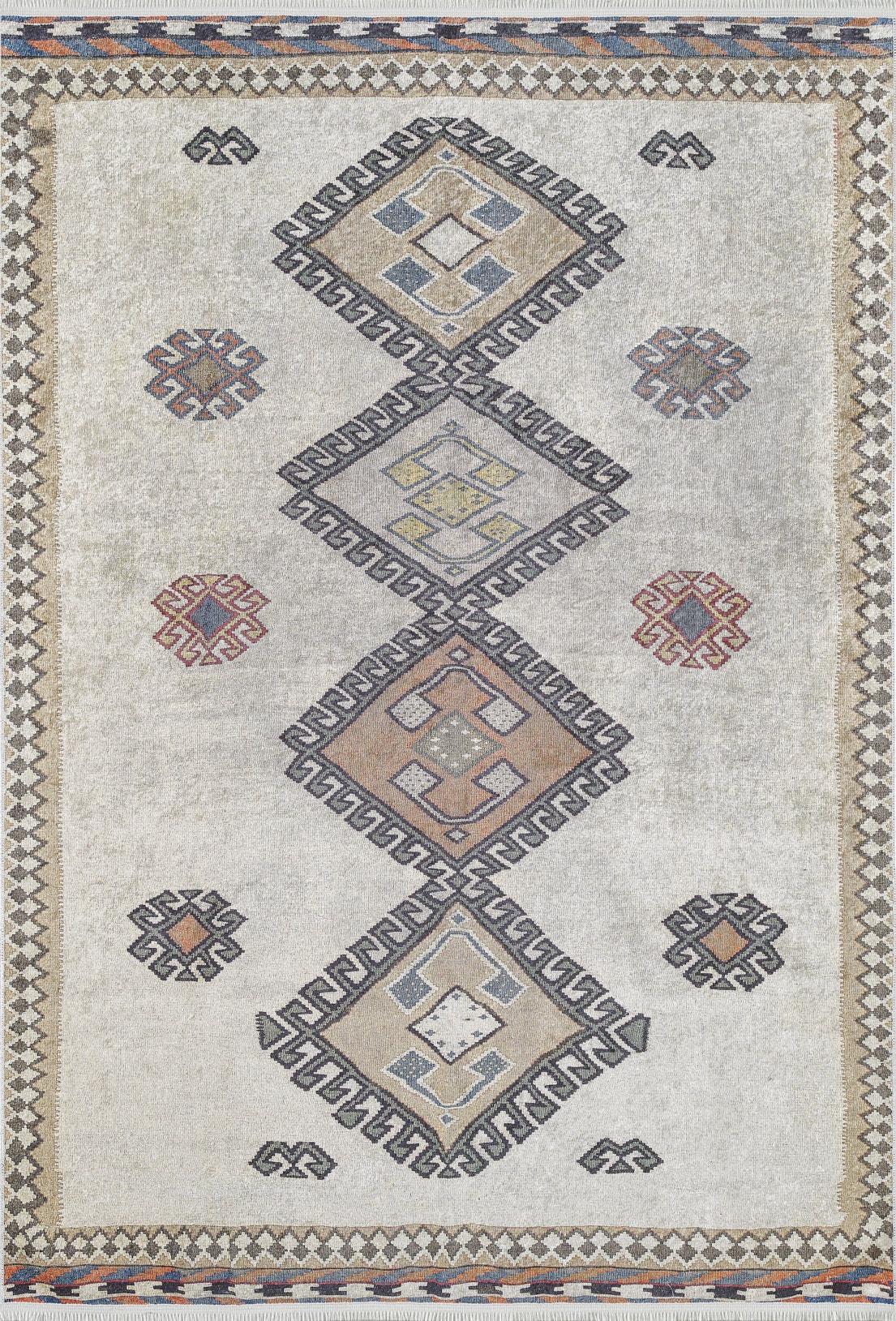 machine-washable-area-rug-Tribal-Ethnic-Collection-Cream-Beige-JR1567