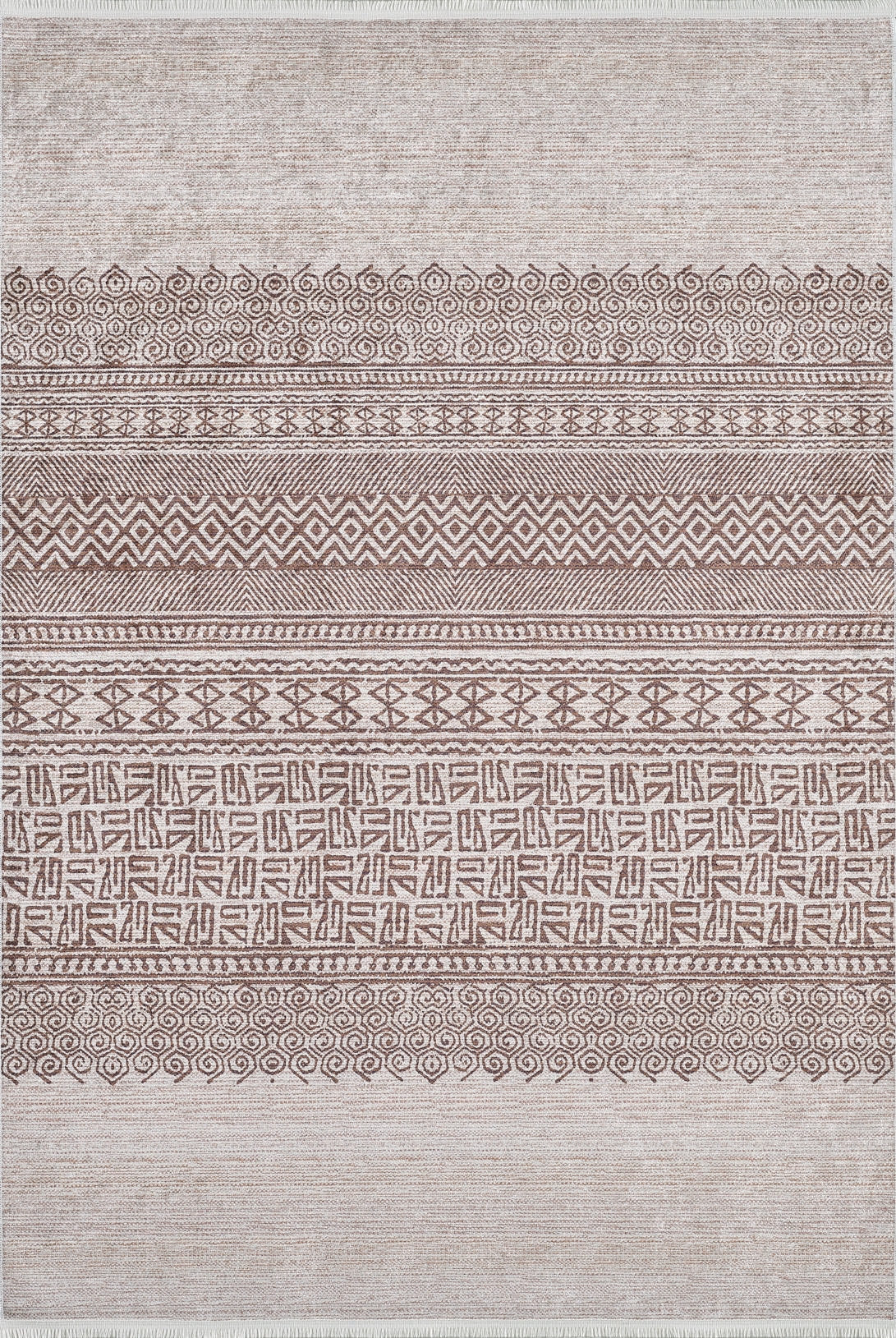 machine-washable-area-rug-Bohemian-Collection-Bronze-Brown-Cream-Beige-JR1586