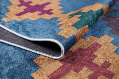 machine-washable-area-rug-Tribal-Ethnic-Collection-Blue-JR1599
