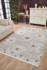 machine-washable-area-rug-Bohemian-Collection-Gray-Anthracite-JR1644