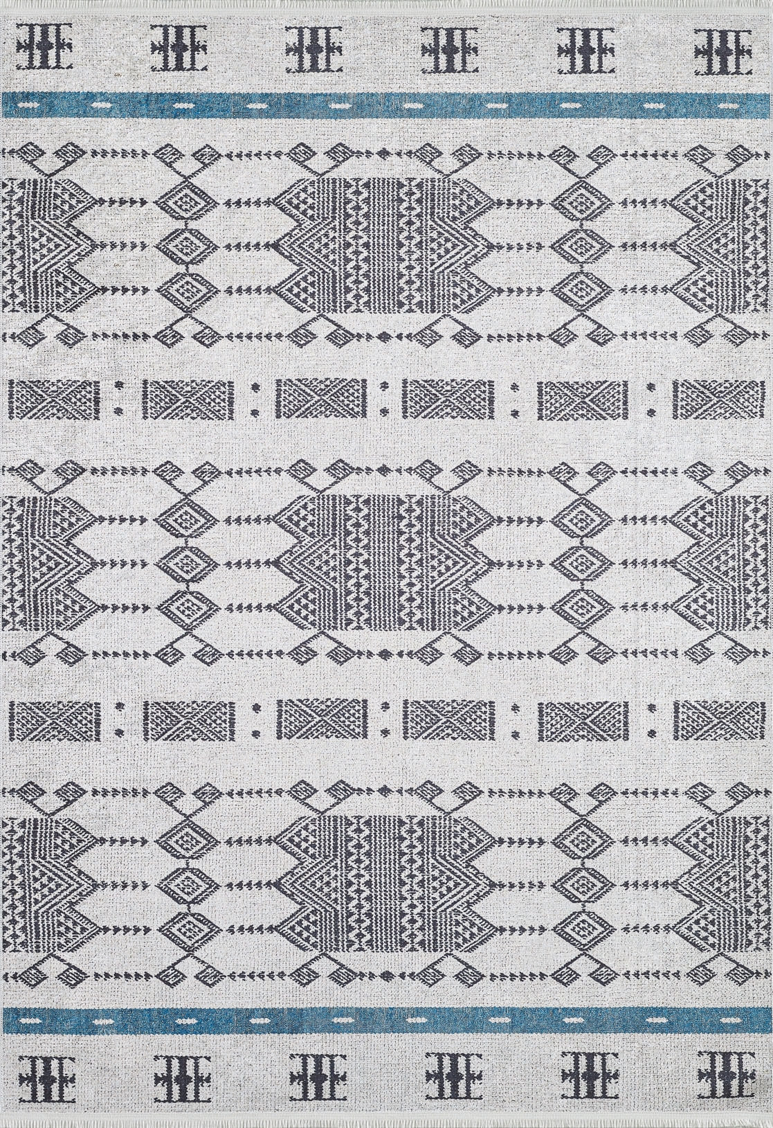 machine-washable-area-rug-Bohemian-Collection-Gray-Anthracite-JR1704