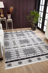 machine-washable-area-rug-Bohemian-Collection-Gray-Anthracite-JR1706