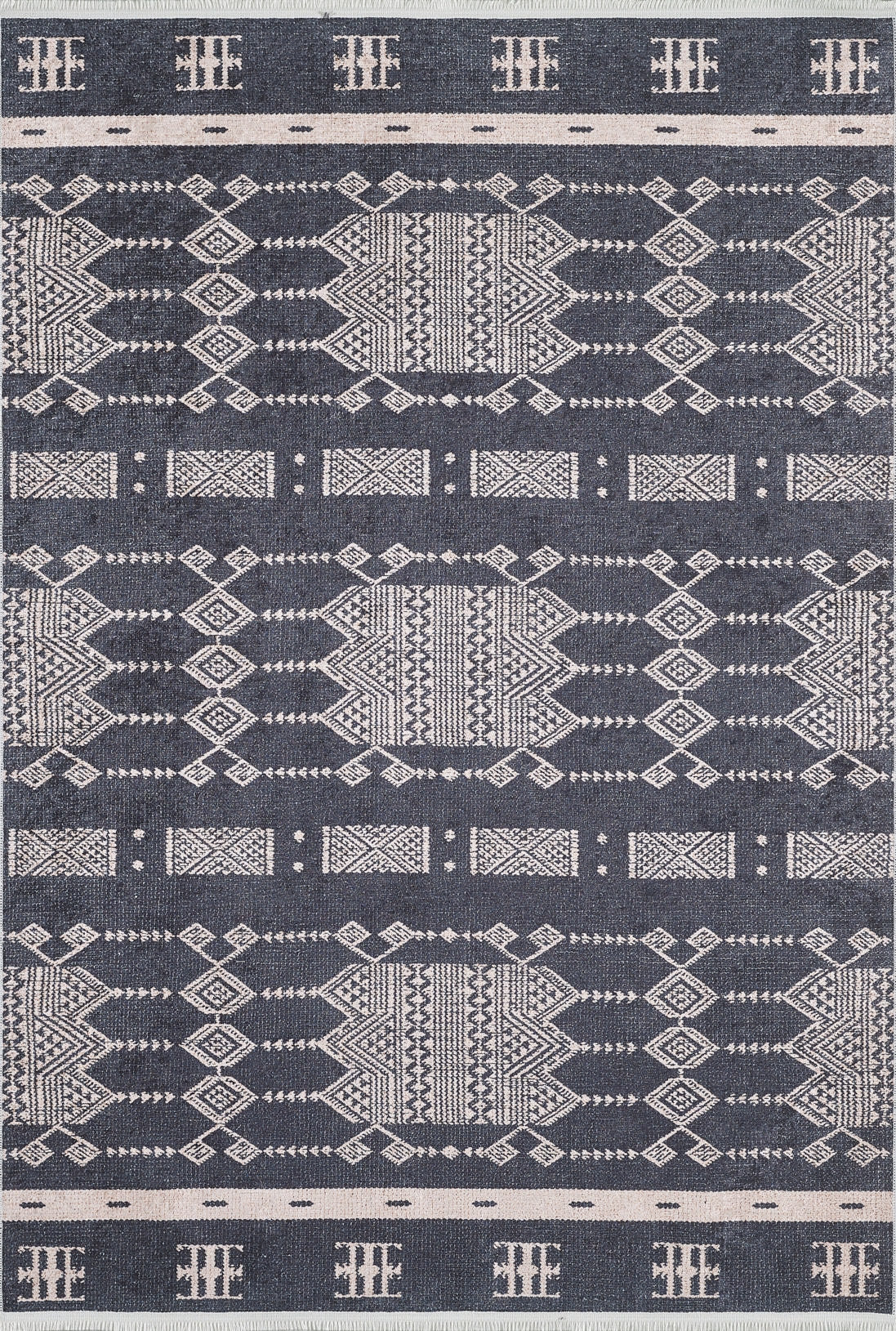 machine-washable-area-rug-Bohemian-Collection-Gray-Anthracite-JR1707