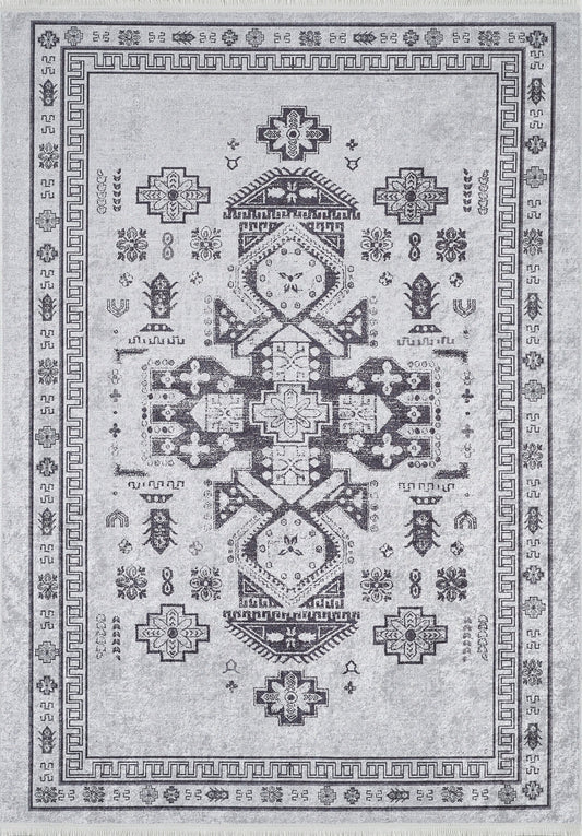 machine-washable-area-rug-Medallion-Tribal-Ethnic-Collection-Gray-Anthracite-JR1893