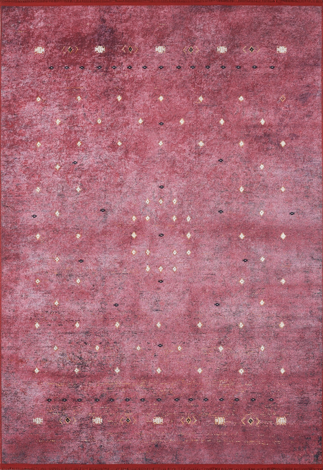 machine-washable-area-rug-Bohemian-Collection-Red-JR1992