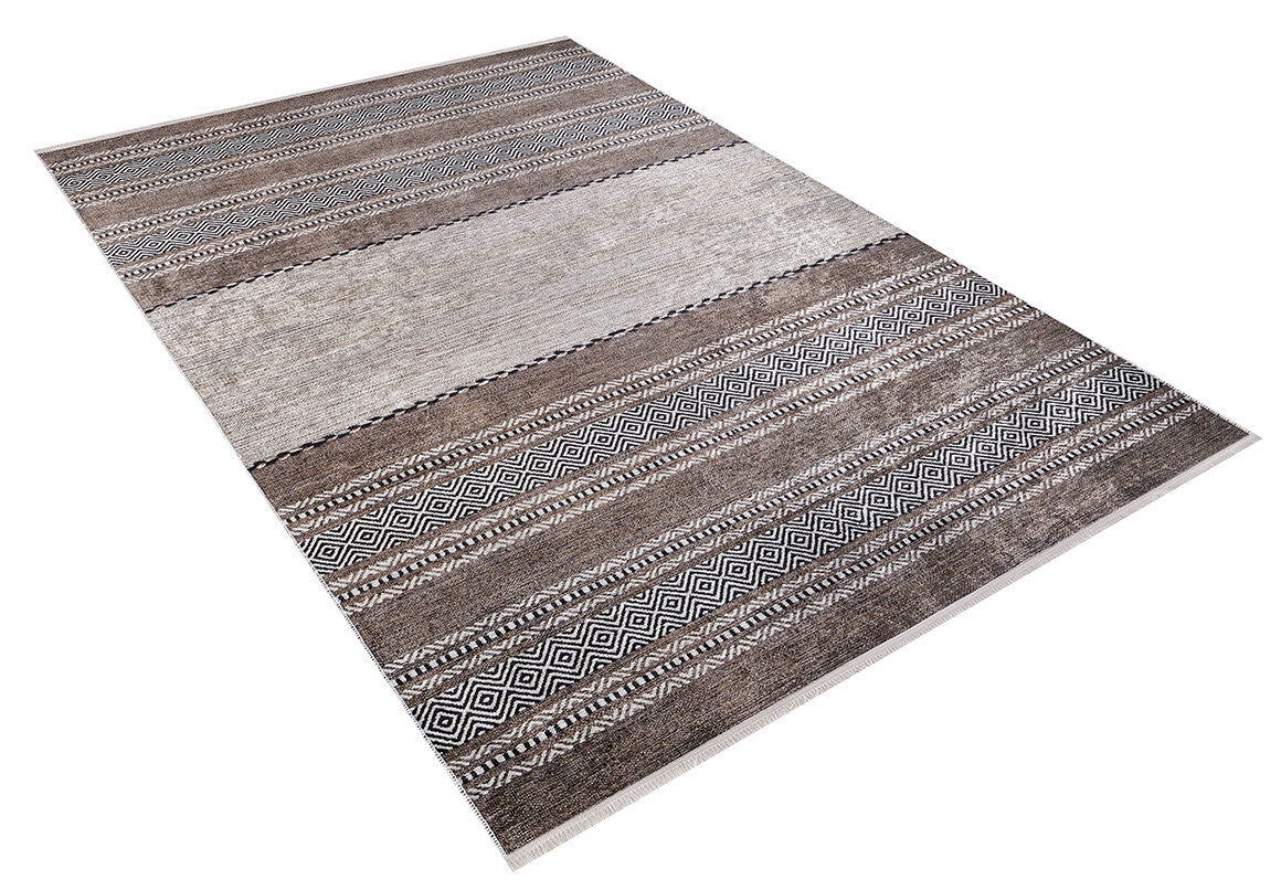 machine-washable-area-rug-Stripe-Modern-Collection-Bronze-Brown-JR1547