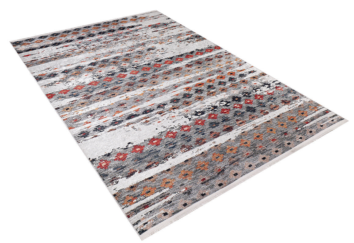 machine-washable-area-rug-Tribal-Ethnic-Collection-Gray-Anthracite-JR1097