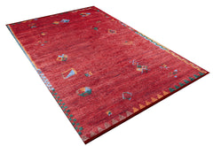 machine-washable-area-rug-Tribal-Ethnic-Collection-Red-JR1128