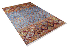 machine-washable-area-rug-Tribal-Ethnic-Collection-Orange-JR862