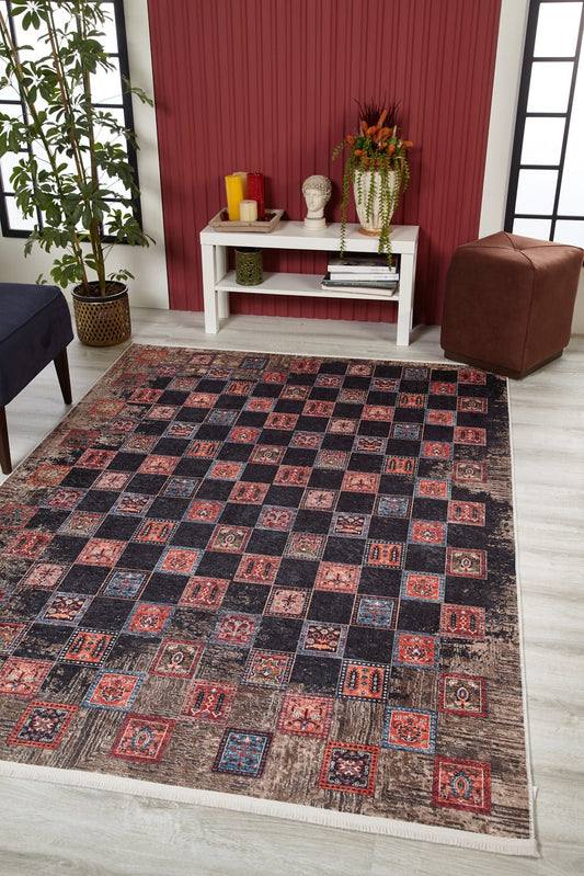 machine-washable-area-rug-Plaid-Modern-Collection-Black-Multicolor-JR1572