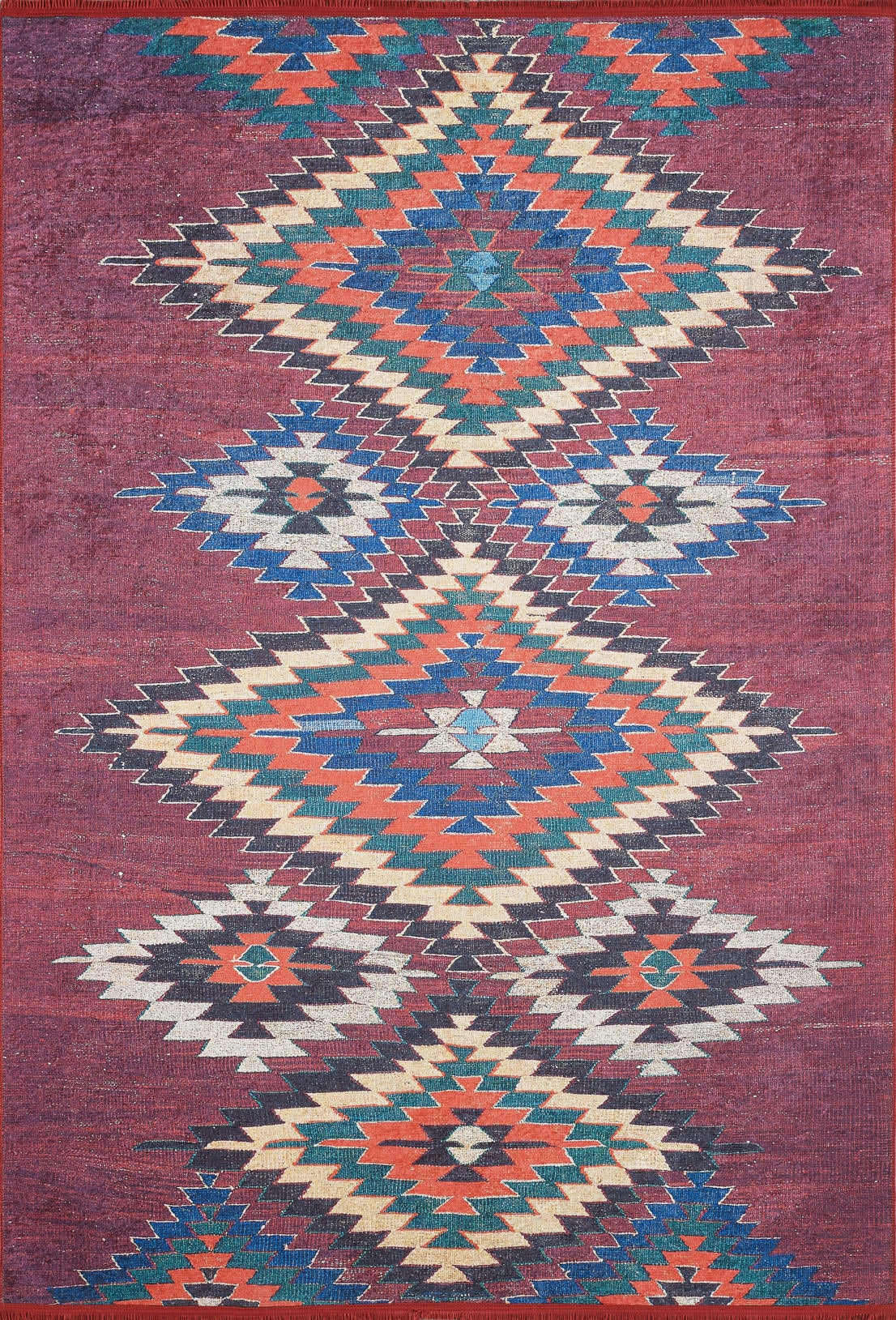 machine-washable-area-rug-Tribal-Ethnic-Collection-Red-JR1680
