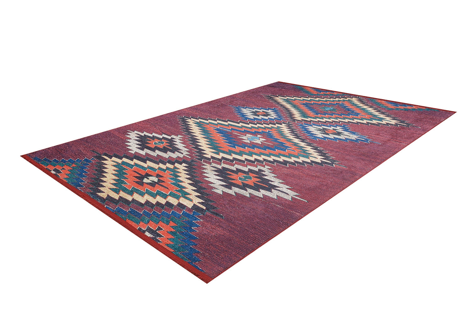 machine-washable-area-rug-Tribal-Ethnic-Collection-Red-JR1680
