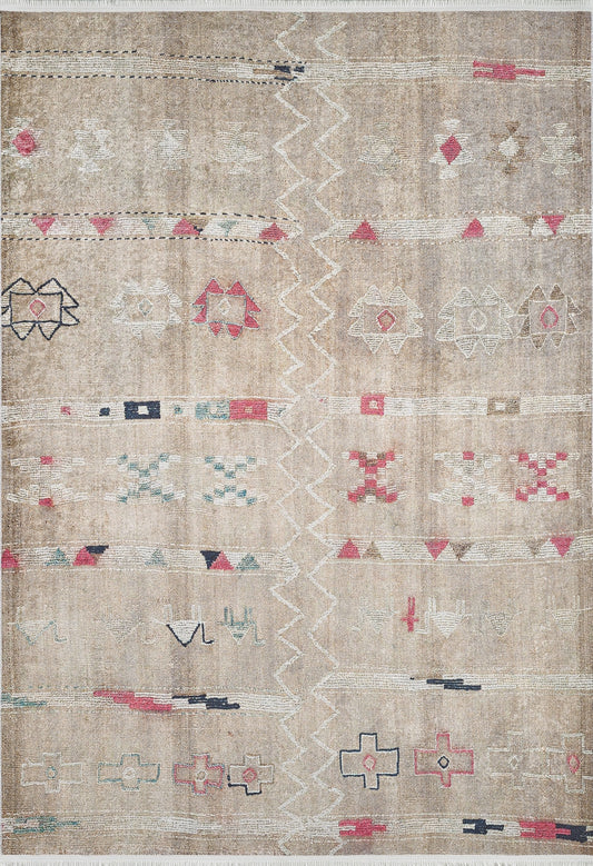 machine-washable-area-rug-Tribal-Ethnic-Collection-Cream-Beige-JR1682