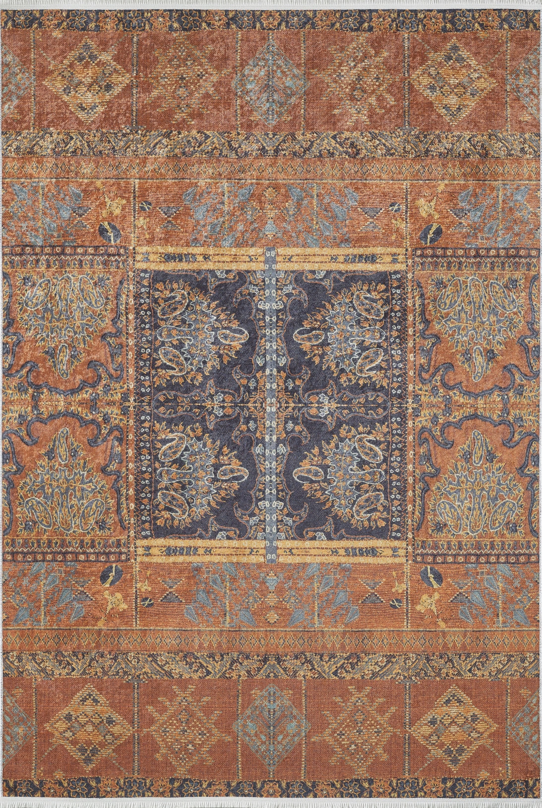 machine-washable-area-rug-Oriantel-Collection-Orange-JR1864
