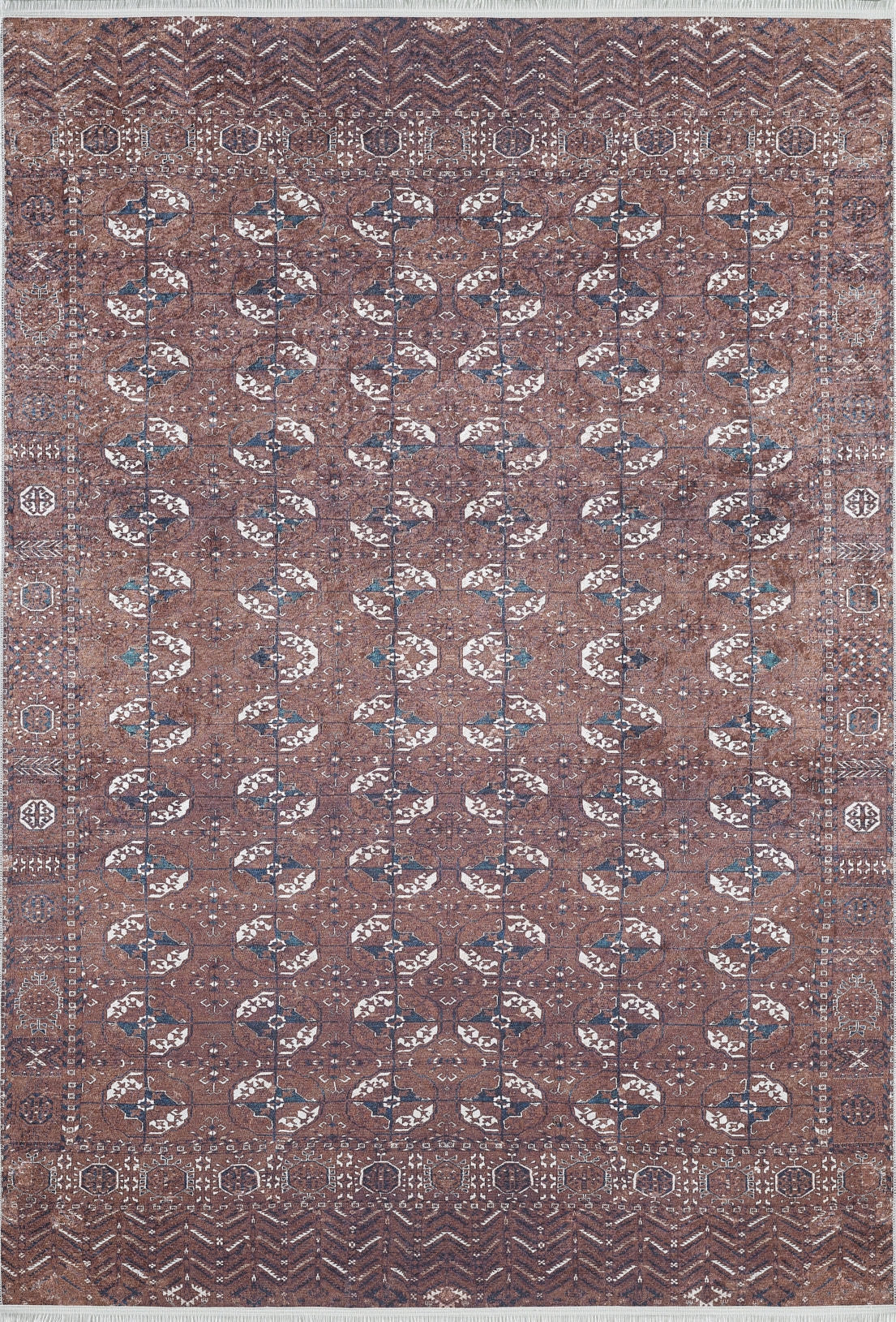 machine-washable-area-rug-Tribal-Ethnic-Collection-Bronze-Brown-JR1942
