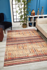 machine-washable-area-rug-Tribal-Ethnic-Collection-Yellow-Gold-Red-JR1967