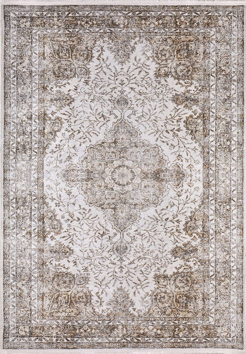 machine-washable-area-rug-Medallion-Vintage-Collection-Yellow-Gold-JR202