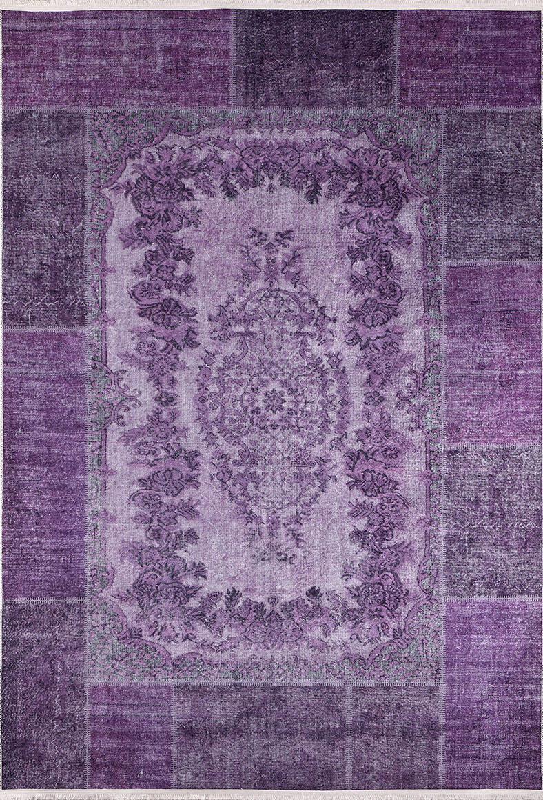 machine-washable-area-rug-Medallion-Vintage-Collection-Purple-JR307