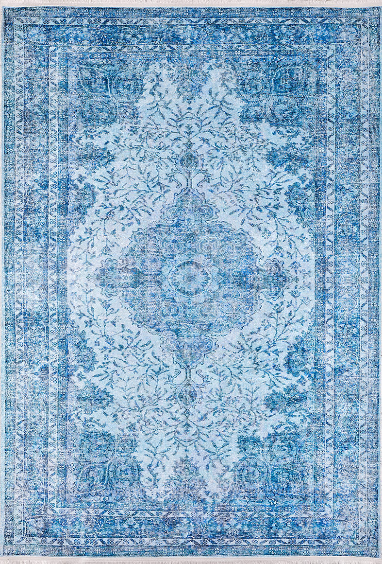 machine-washable-area-rug-Medallion-Vintage-Collection-Blue-JR178