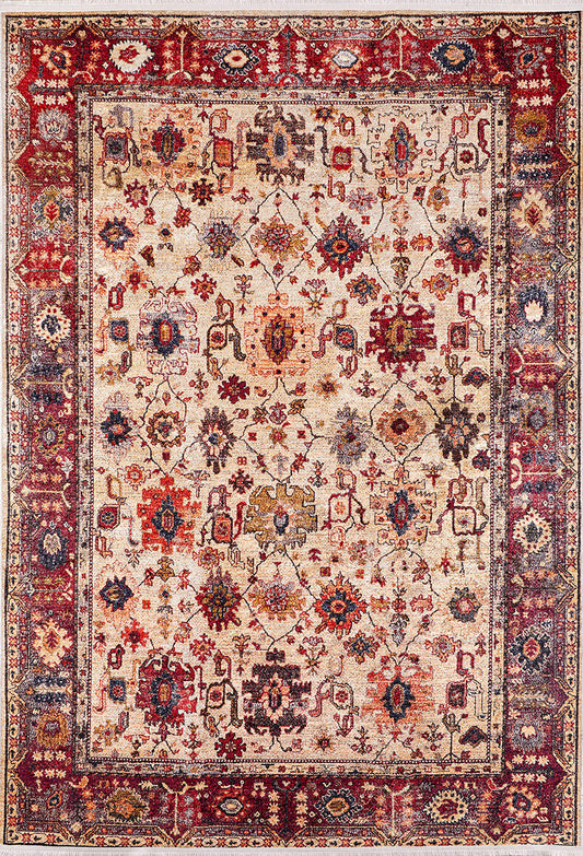 machine-washable-area-rug-Traditional-Collection-Bronze-Brown-Red-JR899