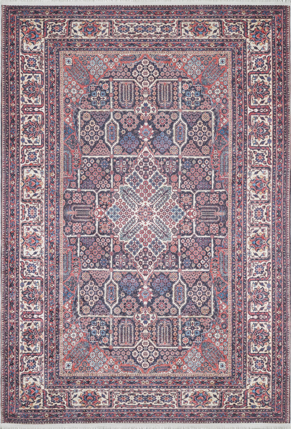 machine-washable-area-rug-Traditional-Collection-Bronze-Brown-Red-JR1759