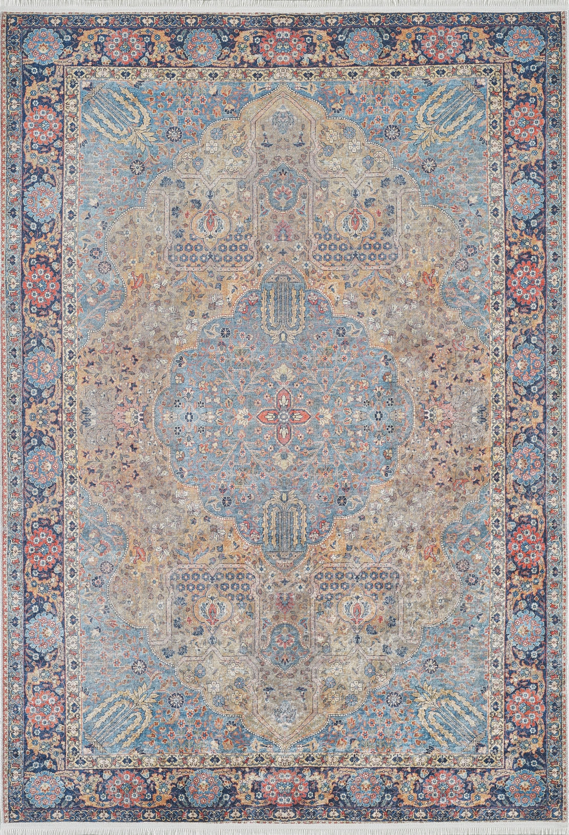 machine-washable-area-rug-Medallion-Persian-Collection-Blue-JR1969