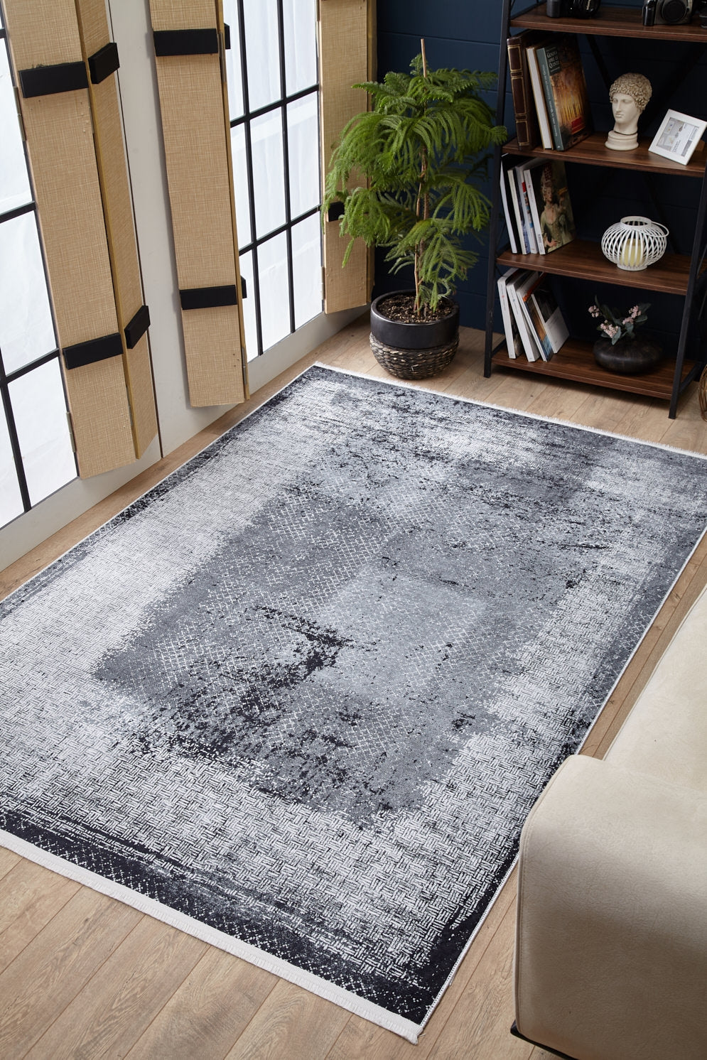 machine-washable-area-rug-Erased-Modern-Collection-Gray-Anthracite-JR1654
