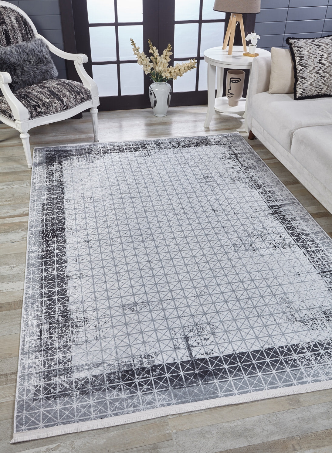 machine-washable-area-rug-Plaid-Modern-Collection-Gray-Anthracite-JR1872
